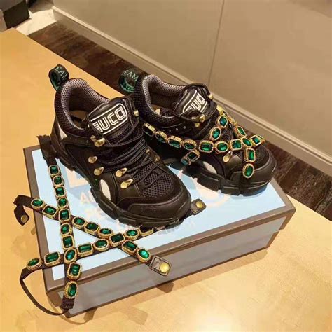 gucci flashtrek sneakers with crystals|Gucci flashtrek sneakers cheap.